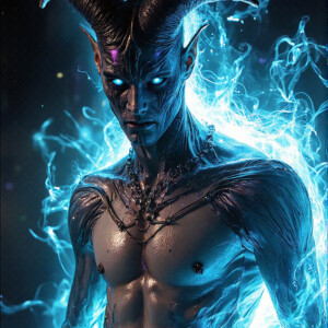 AI-generated hot sexy male demon art — handsome succubus demons with dark wings emerging from the ruins of hell. Dark & Legendary Collection. 240+ images by Jeff Dupler.