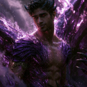 AI-generated hot sexy male demon art handsome succubus demons with dark wings emerging from the ruins of hell. Dark & Legendary Collection. 240+ images by Jeff Dupler.