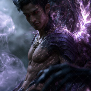 AI-generated hot sexy male demon art handsome succubus demons with dark wings emerging from the ruins of hell. Dark & Legendary Collection. 240+ images by Jeff Dupler.