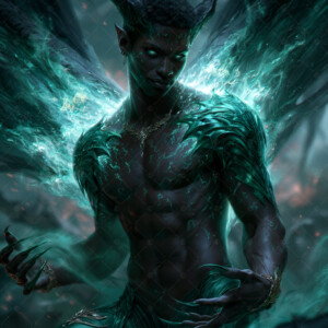 AI-generated hot sexy male demon art handsome succubus demons with dark wings emerging from the ruins of hell. Dark & Legendary Collection. 240+ images by Jeff Dupler.