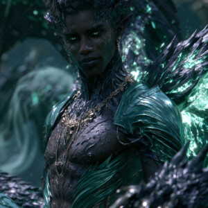 AI-generated hot sexy male demon art handsome succubus demons with dark wings emerging from the ruins of hell. Dark & Legendary Collection. 240+ images by Jeff Dupler.