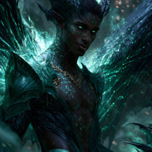 AI-generated hot sexy male demon art handsome succubus demons with dark wings emerging from the ruins of hell. Dark & Legendary Collection. 240+ images by Jeff Dupler.