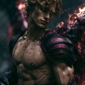 AI-generated hot sexy male demon art handsome succubus demons with dark wings emerging from the ruins of hell. Dark & Legendary Collection. 240+ images by Jeff Dupler.