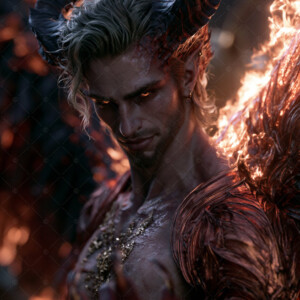 AI-generated hot sexy male demon art handsome succubus demons with dark wings emerging from the ruins of hell. Dark & Legendary Collection. 240+ images by Jeff Dupler.