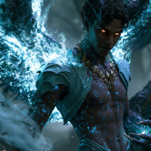 AI-generated hot sexy male demon art handsome succubus demons with dark wings emerging from the ruins of hell. Dark & Legendary Collection. 240+ images by Jeff Dupler.
