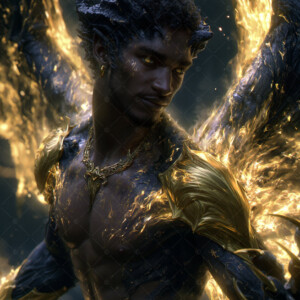 AI-generated hot sexy male demon art handsome succubus demons with dark wings emerging from the ruins of hell. Dark & Legendary Collection. 240+ images by Jeff Dupler.