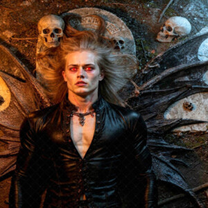 AI-generated Vampire Lestat art handsome reimaginings of the legendary vampire Lestat de Lioncourt from Anne Rice's chronicles. Dark fantasy digital art by Jeff Dupler.
