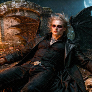 AI-generated Vampire Lestat art handsome reimaginings of the legendary vampire Lestat de Lioncourt from Anne Rice's chronicles. Dark fantasy digital art by Jeff Dupler.