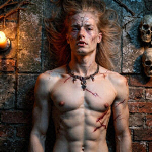 AI-generated Vampire Lestat art — handsome reimaginings of the legendary vampire Lestat de Lioncourt from Anne Rice's chronicles. Dark fantasy digital art by Jeff Dupler.
