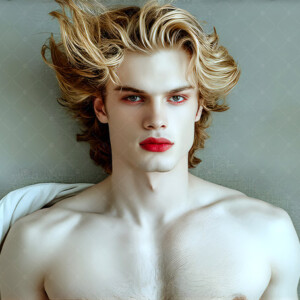 AI-generated Vampire Lestat art — handsome reimaginings of the legendary vampire Lestat de Lioncourt from Anne Rice's chronicles. Dark fantasy digital art by Jeff Dupler.