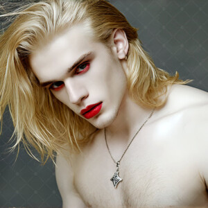 AI-generated Vampire Lestat art — handsome reimaginings of the legendary vampire Lestat de Lioncourt from Anne Rice's chronicles. Dark fantasy digital art by Jeff Dupler.