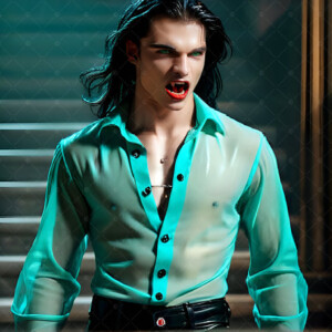 AI-generated Vampire Lestat art — handsome reimaginings of the legendary vampire Lestat de Lioncourt from Anne Rice's chronicles. Dark fantasy digital art by Jeff Dupler.