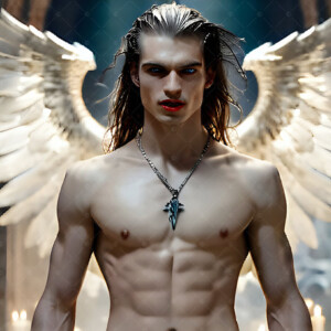 AI-generated Vampire Lestat art — handsome reimaginings of the legendary vampire Lestat de Lioncourt from Anne Rice's chronicles. Dark fantasy digital art by Jeff Dupler.