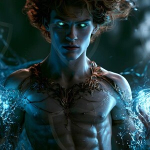 Discover AI-generated elemental mage art handsome male fire, ice, lightning, and earth mages wielding raw magical power in stunning fantasy battle scenes. UHD digital art.