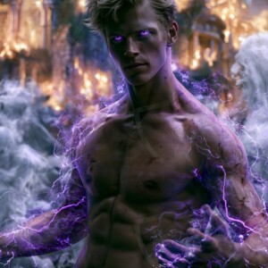 Discover AI-generated elemental mage art handsome male fire, ice, lightning, and earth mages wielding raw magical power in stunning fantasy battle scenes. UHD digital art.