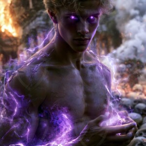 Discover AI-generated elemental mage art handsome male fire, ice, lightning, and earth mages wielding raw magical power in stunning fantasy battle scenes. UHD digital art.
