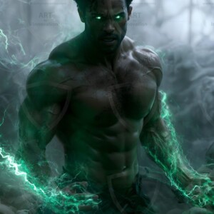 Discover AI-generated elemental mage art handsome male fire, ice, lightning, and earth mages wielding raw magical power in stunning fantasy battle scenes. UHD digital art.