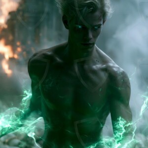 Discover AI-generated elemental mage art handsome male fire, ice, lightning, and earth mages wielding raw magical power in stunning fantasy battle scenes. UHD digital art.