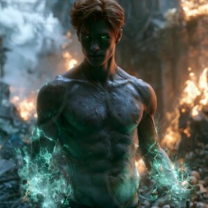 Discover AI-generated elemental mage art handsome male fire, ice, lightning, and earth mages wielding raw magical power in stunning fantasy battle scenes. UHD digital art.