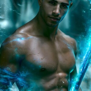Discover AI-generated elemental mage art handsome male fire, ice, lightning, and earth mages wielding raw magical power in stunning fantasy battle scenes. UHD digital art.