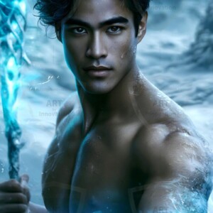 Discover AI-generated elemental mage art handsome male fire, ice, lightning, and earth mages wielding raw magical power in stunning fantasy battle scenes. UHD digital art.