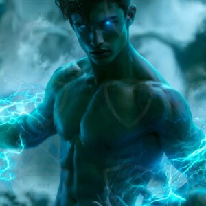 Discover AI-generated elemental mage art handsome male fire, ice, lightning, and earth mages wielding raw magical power in stunning fantasy battle scenes. UHD digital art.