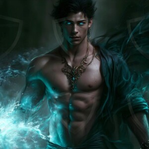 Discover AI-generated elemental mage art handsome male fire, ice, lightning, and earth mages wielding raw magical power in stunning fantasy battle scenes. UHD digital art.