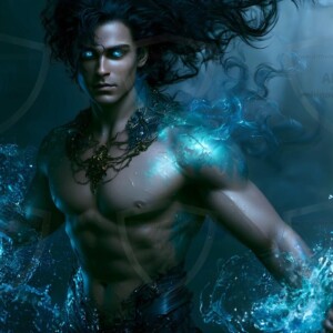 Discover AI-generated elemental mage art handsome male fire, ice, lightning, and earth mages wielding raw magical power in stunning fantasy battle scenes. UHD digital art.