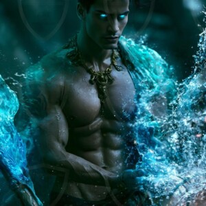 Discover AI-generated elemental mage art handsome male fire, ice, lightning, and earth mages wielding raw magical power in stunning fantasy battle scenes. UHD digital art.