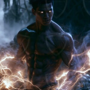 Discover AI-generated elemental mage art handsome male fire, ice, lightning, and earth mages wielding raw magical power in stunning fantasy battle scenes. UHD digital art.