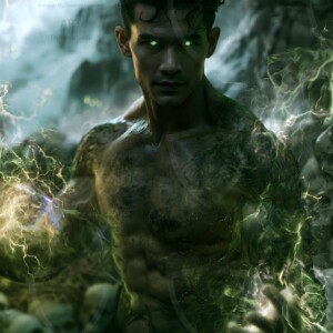 Discover AI-generated elemental mage art handsome male fire, ice, lightning, and earth mages wielding raw magical power in stunning fantasy battle scenes. UHD digital art.