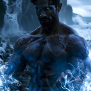 Discover AI-generated elemental mage art handsome male fire, ice, lightning, and earth mages wielding raw magical power in stunning fantasy battle scenes. UHD digital art.