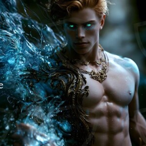 Discover AI-generated elemental mage art handsome male fire, ice, lightning, and earth mages wielding raw magical power in stunning fantasy battle scenes. UHD digital art.