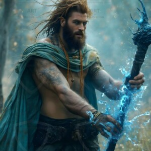 Discover AI-generated elemental mage art handsome male fire, ice, lightning, and earth mages wielding raw magical power in stunning fantasy battle scenes. UHD digital art.