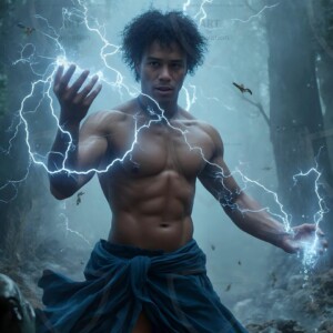 Discover AI-generated elemental mage art handsome male fire, ice, lightning, and earth mages wielding raw magical power in stunning fantasy battle scenes. UHD digital art.