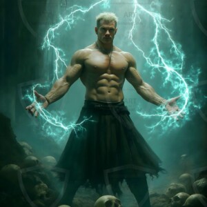 Discover AI-generated elemental mage art handsome male fire, ice, lightning, and earth mages wielding raw magical power in stunning fantasy battle scenes. UHD digital art.