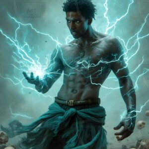 Discover AI-generated elemental mage art handsome male fire, ice, lightning, and earth mages wielding raw magical power in stunning fantasy battle scenes. UHD digital art.