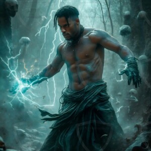 Discover AI-generated elemental mage art handsome male fire, ice, lightning, and earth mages wielding raw magical power in stunning fantasy battle scenes. UHD digital art.