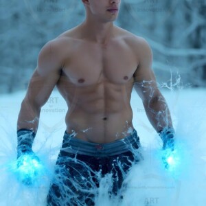 Discover AI-generated elemental mage art handsome male fire, ice, lightning, and earth mages wielding raw magical power in stunning fantasy battle scenes. UHD digital art.