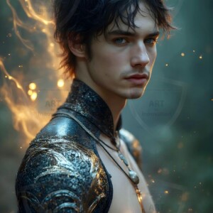 Discover AI-generated elemental mage art handsome male fire, ice, lightning, and earth mages wielding raw magical power in stunning fantasy battle scenes. UHD digital art.