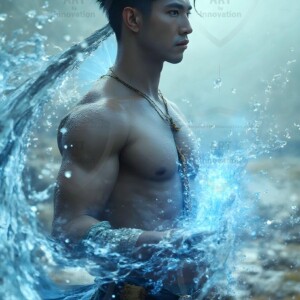 Discover AI-generated elemental mage art handsome male fire, ice, lightning, and earth mages wielding raw magical power in stunning fantasy battle scenes. UHD digital art.