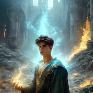 Discover AI-generated elemental mage art — handsome male fire, ice, lightning, and earth mages wielding raw magical power in stunning fantasy battle scenes. UHD digital art.