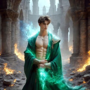 Discover AI-generated elemental mage art — handsome male fire, ice, lightning, and earth mages wielding raw magical power in stunning fantasy battle scenes. UHD digital art.