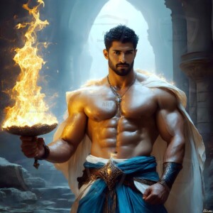 Discover AI-generated elemental mage art — handsome male fire, ice, lightning, and earth mages wielding raw magical power in stunning fantasy battle scenes. UHD digital art.