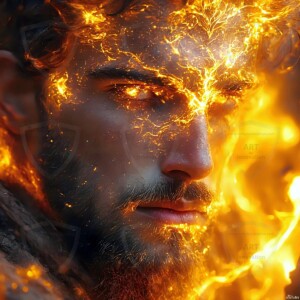 Discover AI-generated elemental mage art — handsome male fire, ice, lightning, and earth mages wielding raw magical power in stunning fantasy battle scenes. UHD digital art.