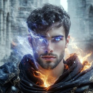 Discover AI-generated elemental mage art — handsome male fire, ice, lightning, and earth mages wielding raw magical power in stunning fantasy battle scenes. UHD digital art.