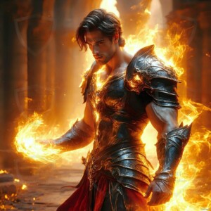 Discover AI-generated elemental mage art — handsome male fire, ice, lightning, and earth mages wielding raw magical power in stunning fantasy battle scenes. UHD digital art.