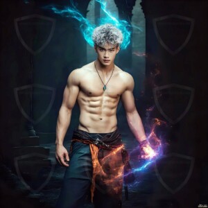 Discover AI-generated elemental mage art — handsome male fire, ice, lightning, and earth mages wielding raw magical power in stunning fantasy battle scenes. UHD digital art.