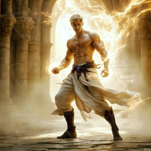 Discover AI-generated elemental mage art — handsome male fire, ice, lightning, and earth mages wielding raw magical power in stunning fantasy battle scenes. UHD digital art.