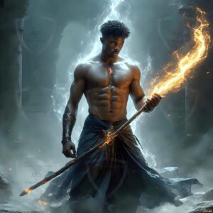 Discover AI-generated elemental mage art — handsome male fire, ice, lightning, and earth mages wielding raw magical power in stunning fantasy battle scenes. UHD digital art.